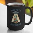 Teacher Alien Books UFO Reading Take Me To Your Reader Graphic Print Coffee Mug, funny gift