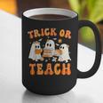 Teacher Halloween Trick Or Teach Retro Groovy Floral Ghost Graphic Print Coffee Mug, Groovy Teacher Mugs, funny gift Teacher Halloween Trick Or Teach Retro Groovy Floral Ghost Graphic Print Coffee Mug, Groovy Teacher Mugs, funny gift