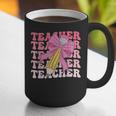 Teacher Pencil Back To School Groovy Pink Teacher First Day Graphic Print Coffee Mug, Groovy Teacher Mugs, funny gift Teacher Pencil Back To School Groovy Pink Teacher First Day Graphic Print Coffee Mug, Groovy Teacher Mugs, funny gift
