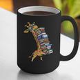 Teacher Shirt Giraffe Holding Books Bookworm Librarian Graphic Print Coffee Mug, funny gift