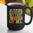 My Teacher Survived 100 Days Of Me 100th Day Of School Kids Graphic Print Coffee Mug, funny gift My Teacher Survived 100 Days Of Me 100th Day Of School Kids Graphic Print Coffee Mug, funny gift