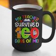 My Teacher Survived 100 Days Of Me 100 Days Of School Graphic Print Coffee Mug, funny gift