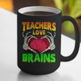 Teacher Teachers Love Brains Skeleton Hand Heart Halloween Graphic Print Coffee Mug, funny gift Teacher Teachers Love Brains Skeleton Hand Heart Halloween Graphic Print Coffee Mug, funny gift