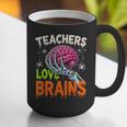 Teachers Love Brains Halloween 2025 Skeleton Costume Graphic Print Coffee Mug, funny gift