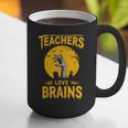 Teachers Love Brains Shirt Men Women Halloween Teacher Graphic Print Coffee Mug, funny gift