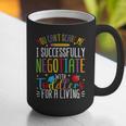 Toddler Negotiator Preschool Teacher Humor Babysitters Graphic Print Coffee Mug, funny gift