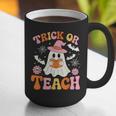 Trick Or Teach Cute Floral Ghost Teacher Halloween Costume Graphic Print Coffee Mug, funny gift