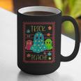 Trick Or Teach Neon Ghost Flower Teacher Spooky Halloween Graphic Print Coffee Mug, funny gift Trick Or Teach Neon Ghost Flower Teacher Spooky Halloween Graphic Print Coffee Mug, funny gift