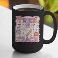 Trick Or Teach Retro Halloween Teacher Look Graphic Print Coffee Mug, funny gift Trick Or Teach Retro Halloween Teacher Look Graphic Print Coffee Mug, funny gift