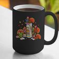 Turkey Reading Books Fall Thanksgiving Teacher Librarian Graphic Print Coffee Mug, funny gift