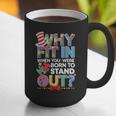 Why Fit In Doctor Teacher Cat In Hat Cool Autism Awareness Men Women Kids Graphic Print Coffee Mug, funny gift