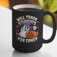 Will Trade Students For Candy Halloween Teacher Graphic Print Coffee Mug, funny gift