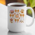 Coquette Bow Teacher Thanksgiving Fall Autumn Girls Women Graphic Print Coffee Mug, funny gift