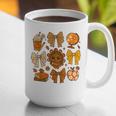 Coquette Teach Teacher Bows Thanksgiving Turkey Fall Autumn Graphic Print Coffee Mug, funny gift