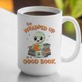 Cute Halloween Teacher Librarian Mummy Reading Books Graphic Print Coffee Mug, funny gift