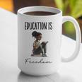 Education Is Freedom Teacher Books Black History Month Graphic Print Coffee Mug, History Teacher Mugs, funny gift Education Is Freedom Teacher Books Black History Month Graphic Print Coffee Mug, History Teacher Mugs, funny gift
