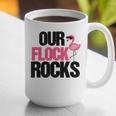 Our Flock Rocks Flamingo Mother's Day Teacher Graphic Print Coffee Mug, funny gift