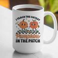 Groovy I Teach The Cutest Pumpkins In The Patch For Teacher Graphic Print Coffee Mug, Groovy Teacher Mugs, funny gift