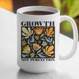 Growth Not Perfection Abstract Florals SPED Teacher Graphic Print Coffee Mug, funny gift