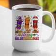 Happy Hallothanksmas Halloween Thanksgiving Pencils Teachers Graphic Print Coffee Mug, funny gift