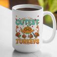 Humor I Teach The Cutest Turkeys Thanksgiving Teacher Graphic Print Coffee Mug, funny gift