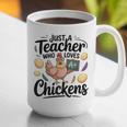 Just a Teacher Who Loves Chickens Chicken Farm Animal Lover Graphic Print Coffee Mug, funny gift Just a Teacher Who Loves Chickens Chicken Farm Animal Lover Graphic Print Coffee Mug, funny gift