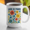Leer Es Poder Cute Floral Boho Spanish Teacher Reading Graphic Print Coffee Mug, funny gift Leer Es Poder Cute Floral Boho Spanish Teacher Reading Graphic Print Coffee Mug, funny gift