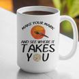 Make Mark Paintbrush International Dot Day Art Teacher Graphic Print Coffee Mug, funny gift