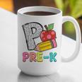 P Is For Pre-K Teacher Pencil Apple Back To School Graphic Print Coffee Mug, funny gift P Is For Pre-K Teacher Pencil Apple Back To School Graphic Print Coffee Mug, funny gift