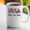 Peace Love Books Librarian Teacher Life Book Library Tie Dye Graphic Print Coffee Mug, funny gift Peace Love Books Librarian Teacher Life Book Library Tie Dye Graphic Print Coffee Mug, funny gift