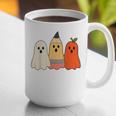 Retro Pencil Ghost Boo Spooky Teacher Halloween Costume Graphic Print Coffee Mug, funny gift