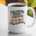 Retro Teaching Future Leaders Groovy Teacher Back To School Graphic Print Coffee Mug, Groovy Teacher Mugs, Future Teacher Mugs, funny gift