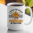 I Teach The Cutest Pumpkins In The Patch Groovy Teacher Fall Graphic Print Coffee Mug, Groovy Teacher Mugs, funny gift