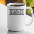 Teacher Checkered Racing Teacher Appreciation Men Women Graphic Print Coffee Mug, funny gift