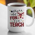 Teachers Oh What Fun It Is To Teach Cute Red Plaid Reindeer Graphic Print Coffee Mug, funny gift Teachers Oh What Fun It Is To Teach Cute Red Plaid Reindeer Graphic Print Coffee Mug, funny gift