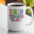 Tired Teachers Club Groovy Teachers Back To School Graphic Print Coffee Mug, funny gift