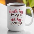 Visually Impaired Teacher Braille Bible Verse Walk By Faith Graphic Print Coffee Mug, funny gift Visually Impaired Teacher Braille Bible Verse Walk By Faith Graphic Print Coffee Mug, funny gift