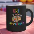 Art Is My Superpower Art Teacher Graphic Print Coffee Mug, gift for family, gift for coworker