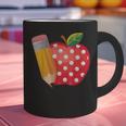 Back To School Pencil And Apple Teacher Student Graphic Print Coffee Mug, gift for family, gift for coworker Back To School Pencil And Apple Teacher Student Graphic Print Coffee Mug, gift for family, gift for coworker