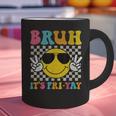 Bruh It's Fri-Yay Friday Weekend Smile Face Teacher Student Graphic Print Coffee Mug, gift for family, gift for coworker