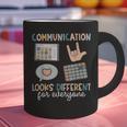 Communication Looks Different For Everyone SPED Teacher ASD Graphic Print Coffee Mug, gift for family, gift for coworker Communication Looks Different For Everyone SPED Teacher ASD Graphic Print Coffee Mug, gift for family, gift for coworker