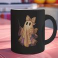 Coquette Music Note Patchwork Ghost Music Teacher Halloween Graphic Print Coffee Mug, gift for family, gift for coworker