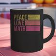 Cute Math Teacher Peace Love Math Graphic Print Coffee Mug, gift for family, gift for coworker