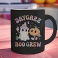 Daycare Boo Crew Groovy Halloween Floral Ghost Kid Teacher Graphic Print Coffee Mug, Groovy Teacher Mugs, gift for family, gift for coworker