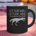 Lets Eat Kids Punctuation Saves Lives Dino Teacher Men Graphic Print Coffee Mug, gift for family, gift for coworker