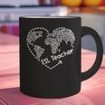 ESL Teacher ESOL Student Cute Heart Shape English Teacher Graphic Print Coffee Mug, Esl Teacher Mugs, English Teacher Mugs, gift for family, gift for coworker