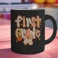First Grade Fall Floral Coquette Bow Teachers Students Graphic Print Coffee Mug, First Grade Teacher Mugs, gift for family, gift for coworker