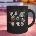 Halloween Music Teacher Ghost Playing Musical Instruments Graphic Print Coffee Mug, gift for family, gift for coworker