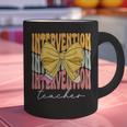 Interventionist Teacher Groovy Coquette Bow Back To School Graphic Print Coffee Mug, Groovy Teacher Mugs, gift for family, gift for coworker Interventionist Teacher Groovy Coquette Bow Back To School Graphic Print Coffee Mug, Groovy Teacher Mugs, gift for family, gift for coworker