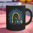 Be Kind Rainbow Down Syndrome Awareness Teacher Blue Yellow Graphic Print Coffee Mug, gift for family, gift for coworker Be Kind Rainbow Down Syndrome Awareness Teacher Blue Yellow Graphic Print Coffee Mug, gift for family, gift for coworker